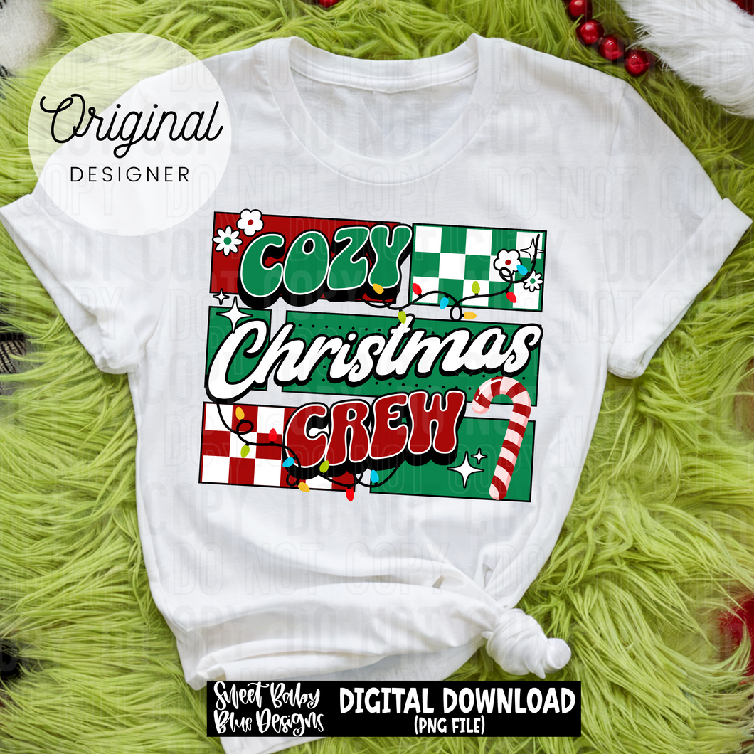 Cozy Christmas crew - 2025 - PNG file- Digital Download
