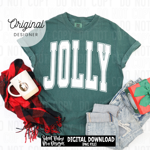 Jolly- Christmas - Oversized - 2025 - PNG file- Digital Download