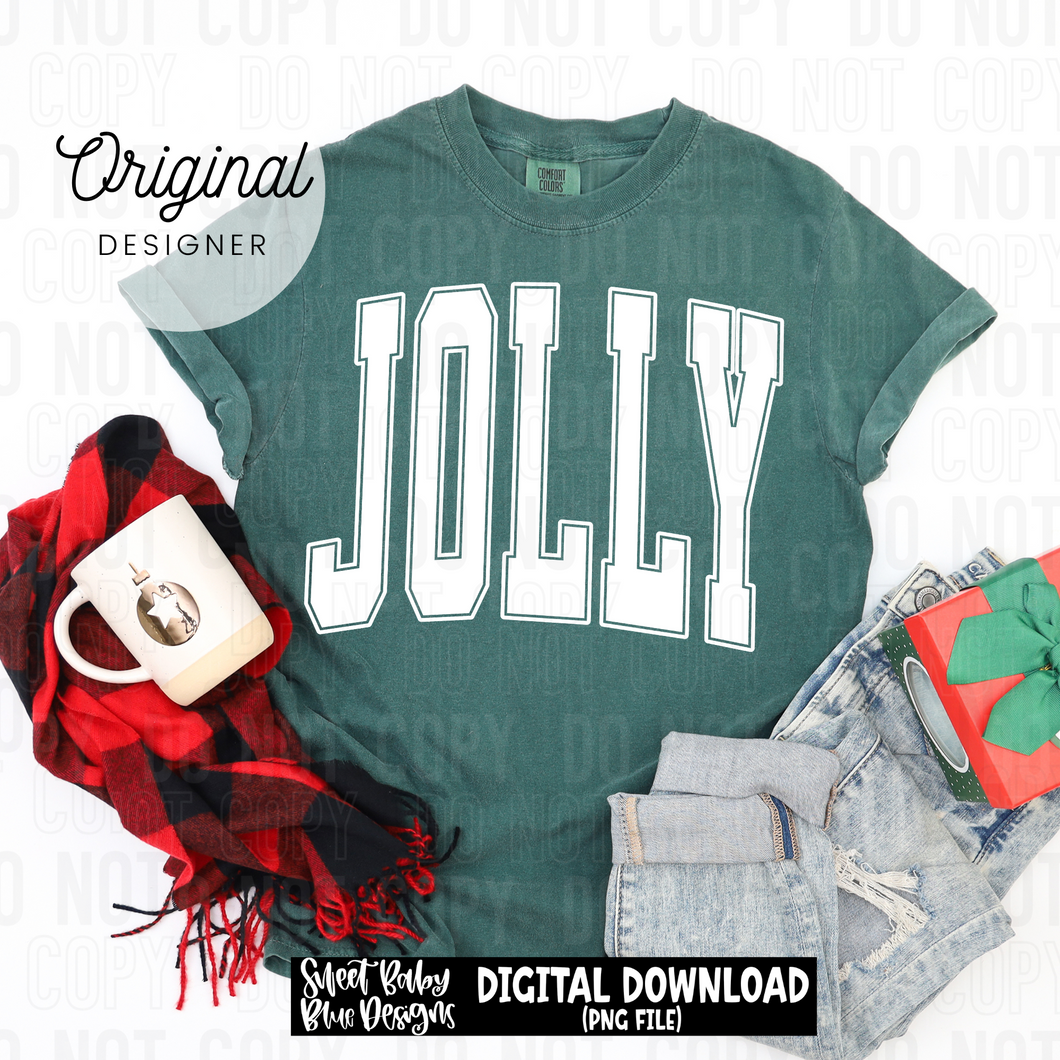 Jolly- Christmas - Oversized - 2025 - PNG file- Digital Download