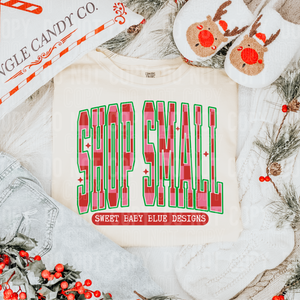 Christmas checkered Shop small - Custom business name - PNG file- Digital Download