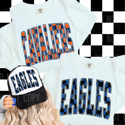 Checkered Mascot CUSTOM - PNG file- Digital Download