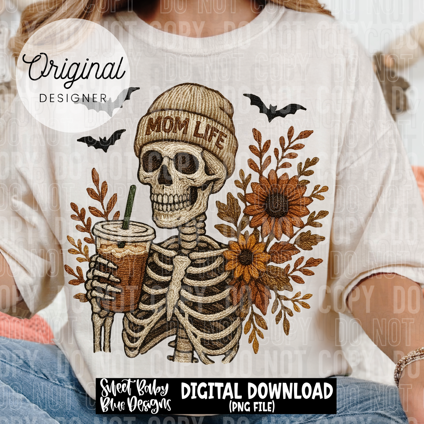 Mom life- Skeleton- Fall - 2025 - PNG file- Digital Download