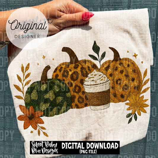 Camo leopard pumpkin spice- Fall - 2025 - PNG file- Digital Download