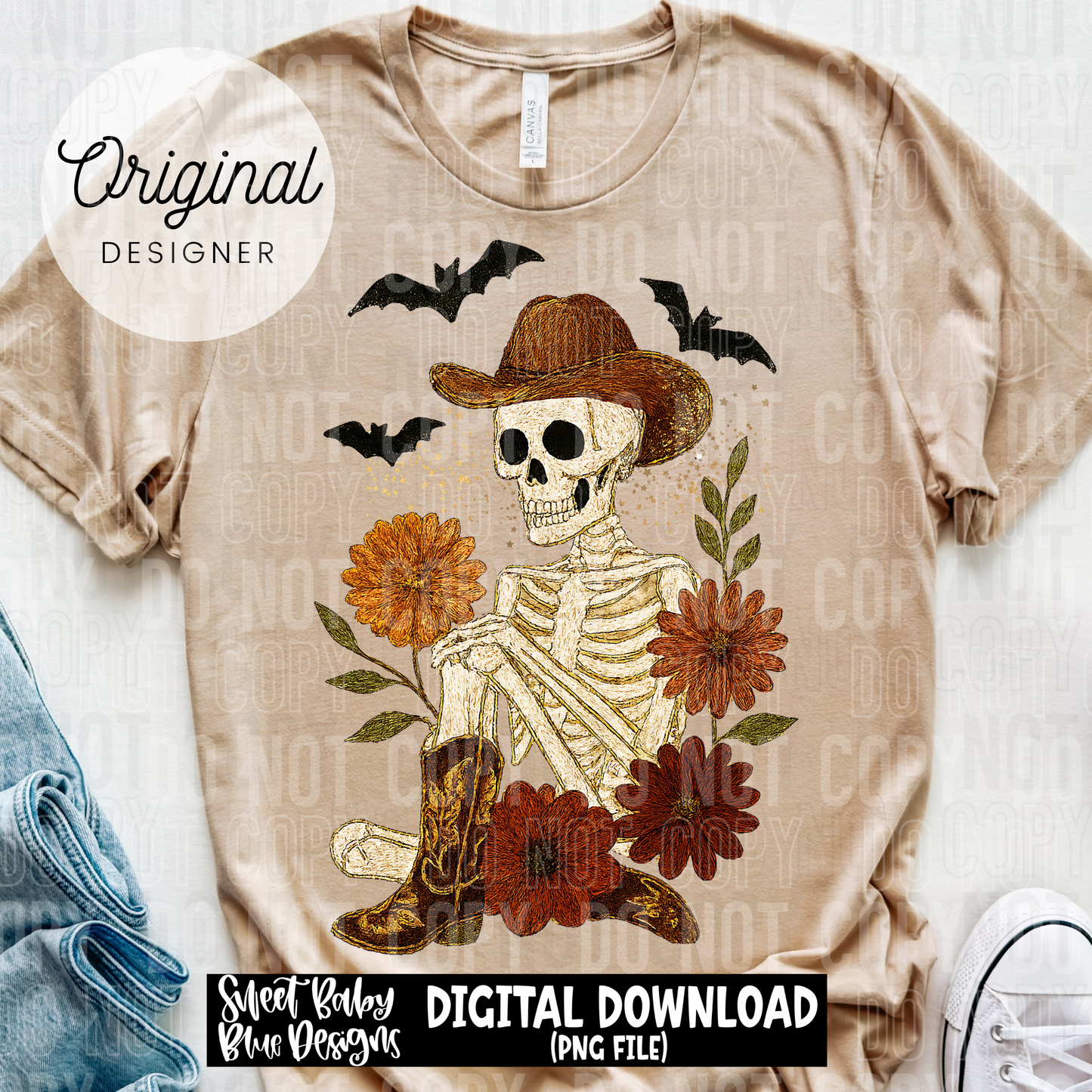 Cowboy skeleton- Fall - 2025 - PNG file- Digital Download