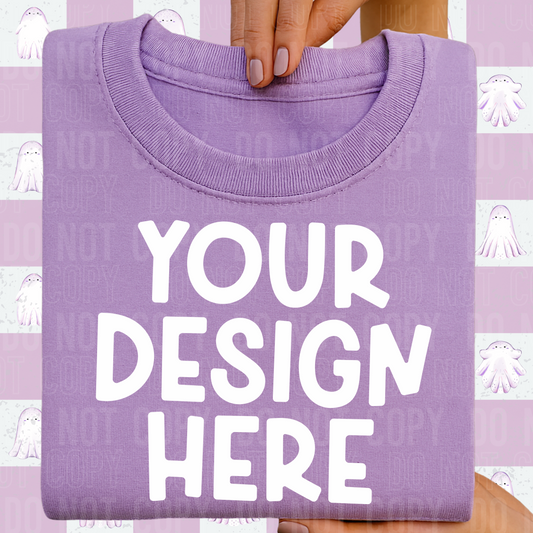 Orchid t-shirt mockup- Halloween checkered - 2025 - PNG file- Digital Download