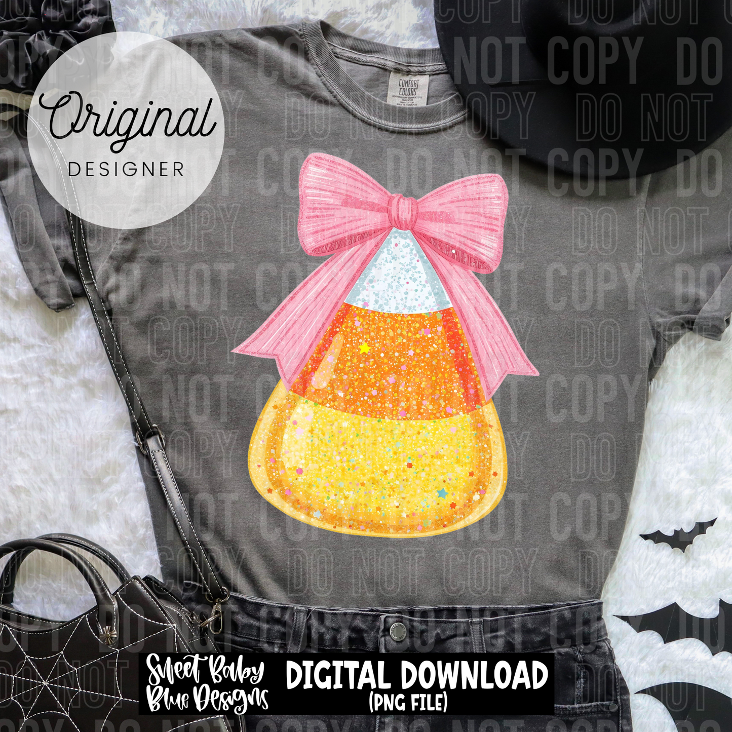 Glitter Candy- Corn- Halloween - 2025 - PNG file- Digital Download