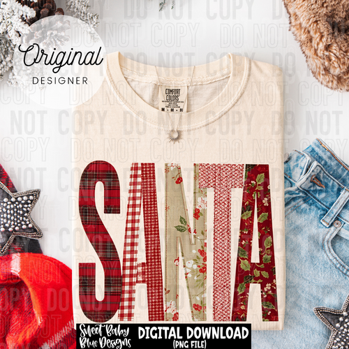 Santa patch- Christmas - 2025 - PNG file- Digital Download