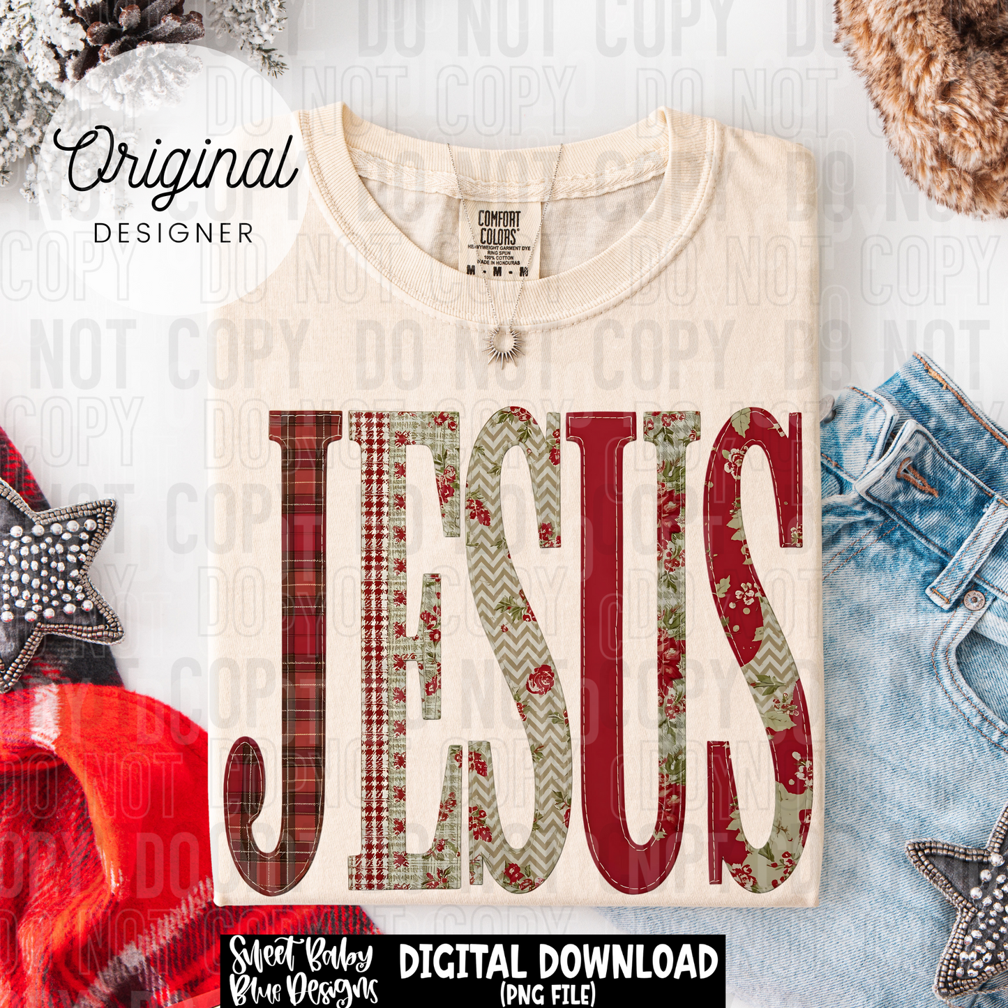 Jesus patch- Christmas - 2025 - PNG file- Digital Download
