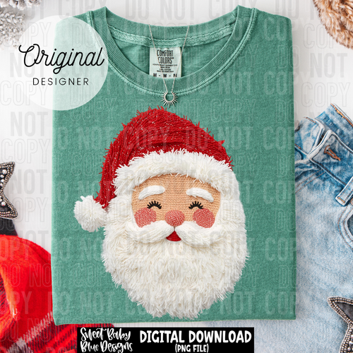 Santa realistic yarn - Christmas - 2025 - PNG file- Digital Download