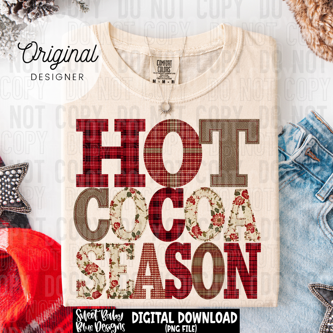 Hot Cocoa season - Christmas - 2025 - PNG file- Digital Download