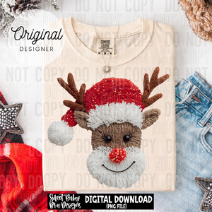 Reindeer yarn - Christmas - 2025 - PNG file- Digital Download