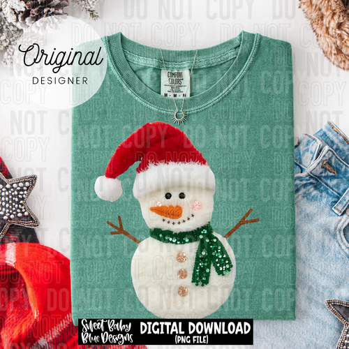 Snowman faux fur - 2025 - PNG file- Digital Download