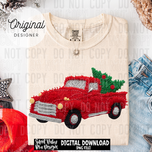 Christmas truck yarn - Christmas - 2025 - PNG file- Digital Download