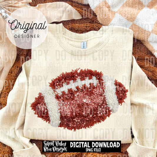 Football faux yarn - 2025 - PNG file- Digital Download