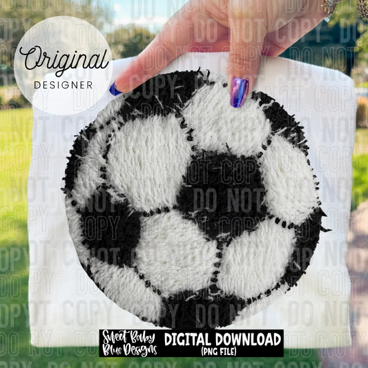 Soccer- faux yarn- 2025 - PNG file- Digital Download