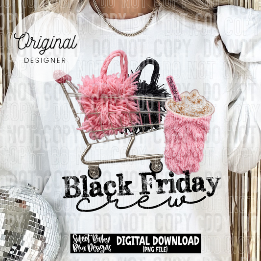Black Friday crew - faux yarn- 2025 - PNG file- Digital Download