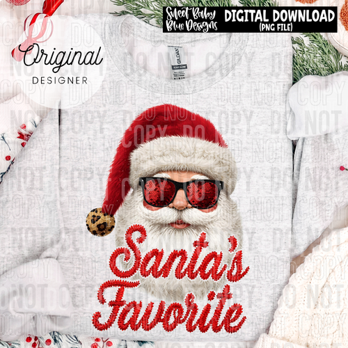 Santa's favorite- Christmas- 2025 - PNG file- Digital Download