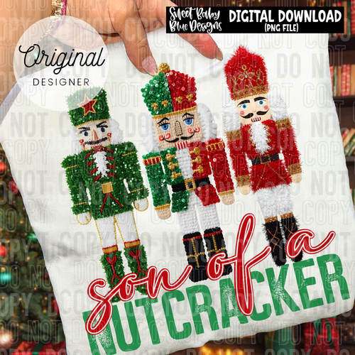 Nutcracker- Son of a - Faux yarn sequins - 2025 - PNG file- Digital Download