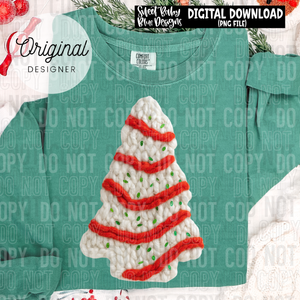 Christmas tree- Faux yarn - 2025 - PNG file- Digital Download