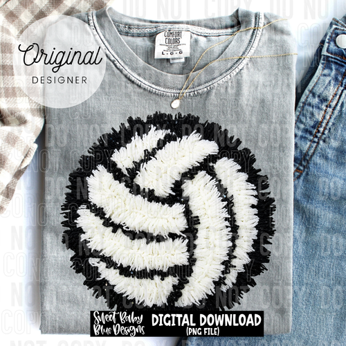 Volleyball- Faux yarn - 2025 - PNG file- Digital Download