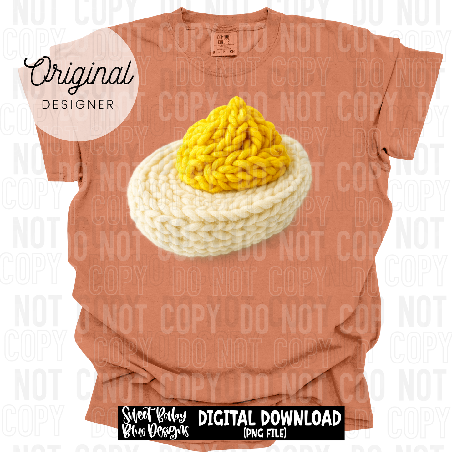 Deviled Egg- Thanksgiving - Faux yarn - 2025 - PNG file- Digital Download