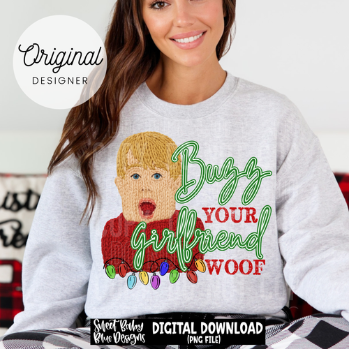 Buzz girlfriend- Christmas - Faux yarn - 2025 - PNG file- Digital Download