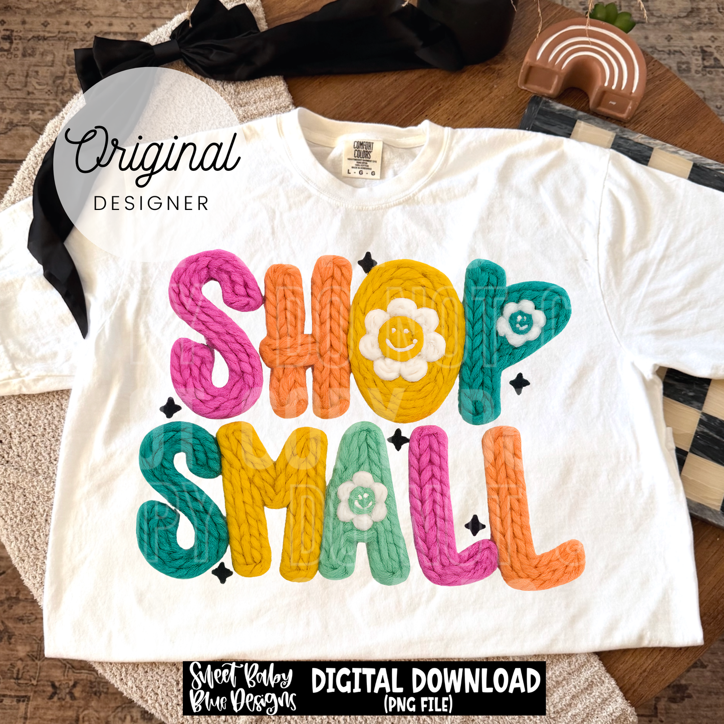 Shop small - Faux yarn - 2025 - PNG file- Digital Download