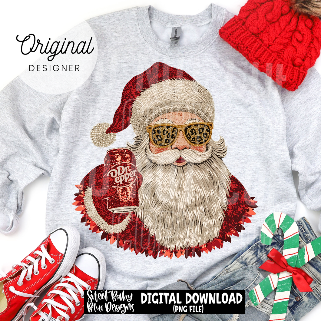 Santa- Drink - 2025 - PNG file- Digital Download