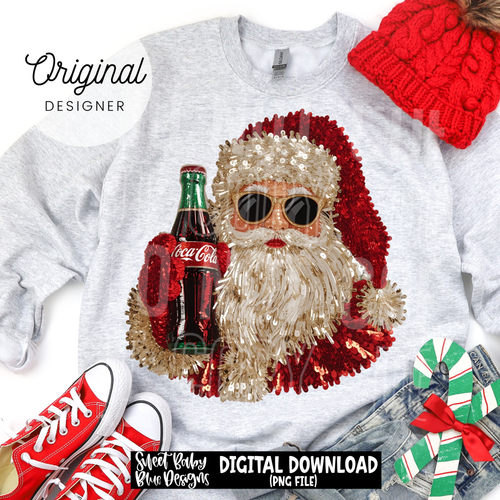 Santa- Drink - 2025 - PNG file- Digital Download