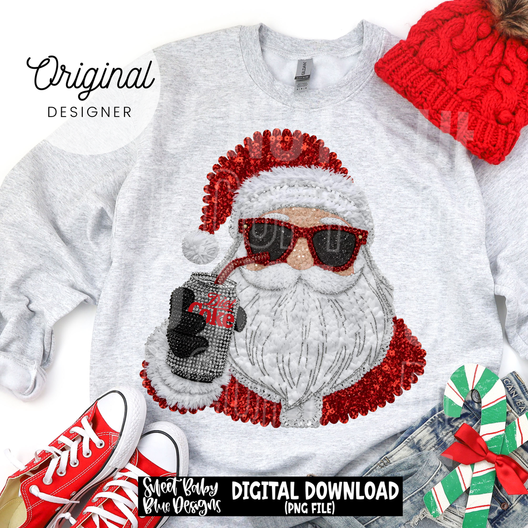 Santa- Drink - 2025 - PNG file- Digital Download
