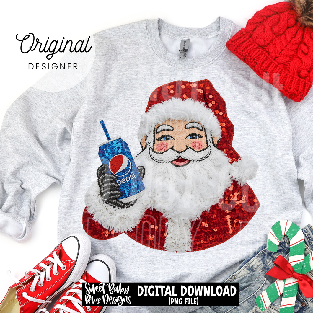 Santa- Drink - 2025 - PNG file- Digital Download