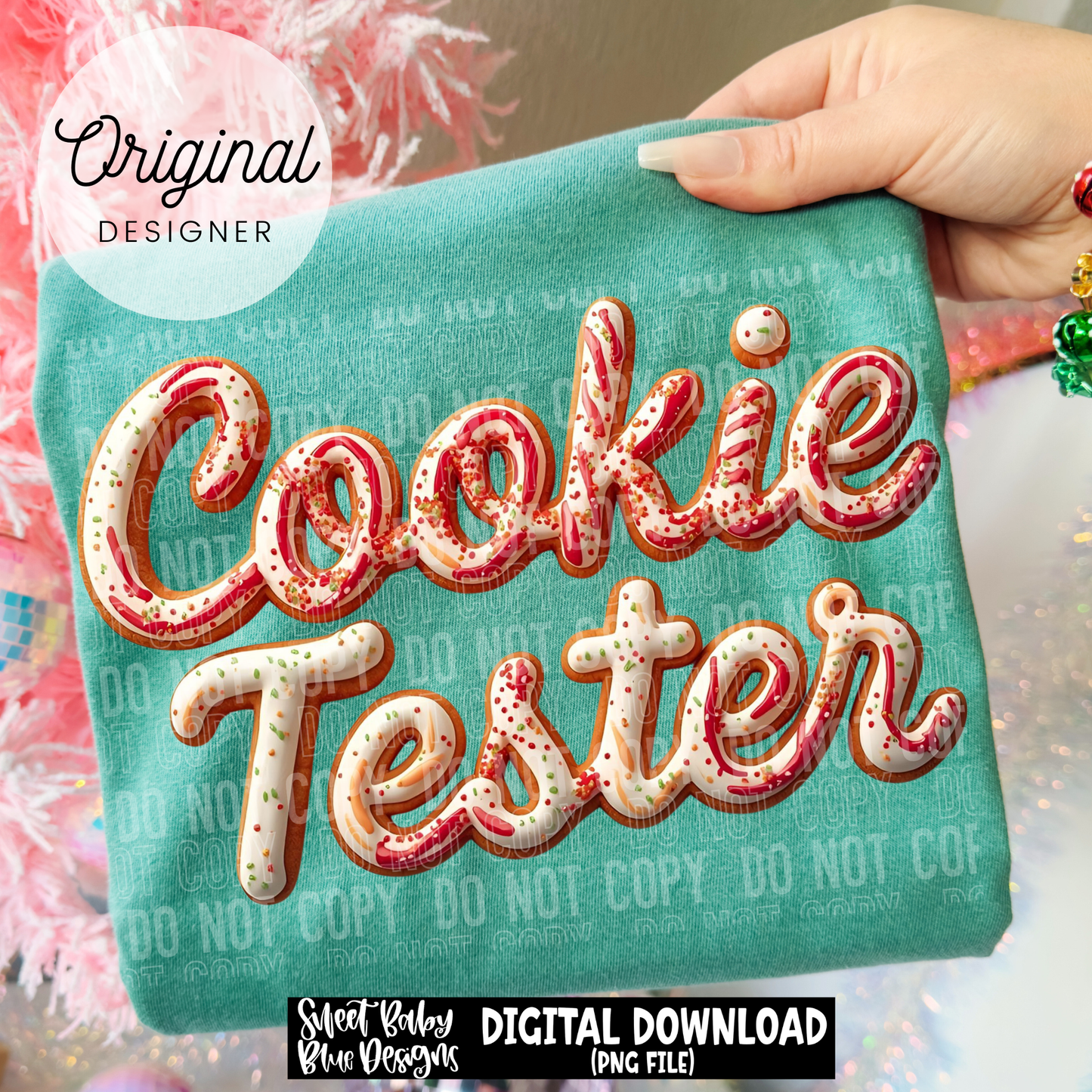 Cookie tester - Christmas - 2025 - PNG file- Digital Download