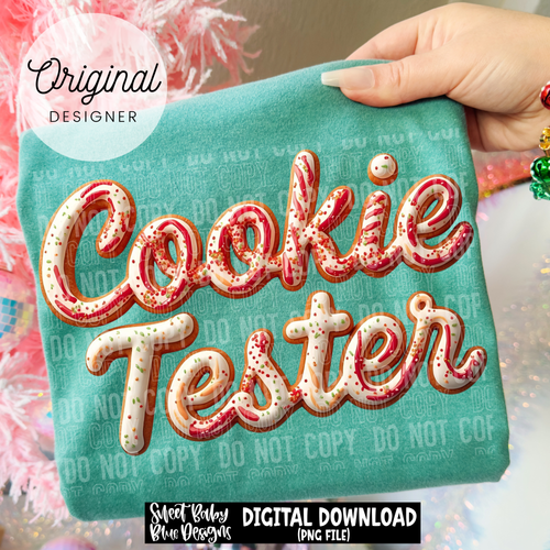 Cookie tester - Christmas - 2025 - PNG file- Digital Download
