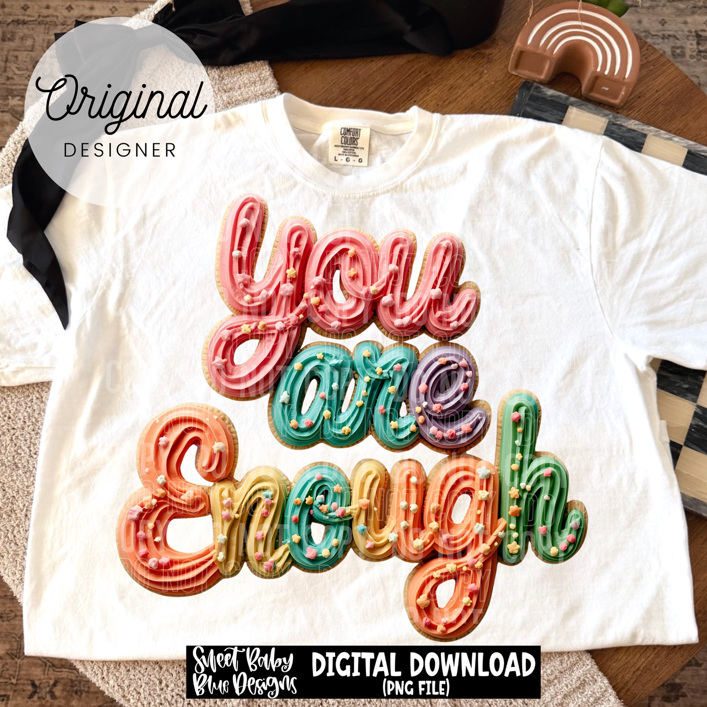 You are enough - Faux cookie - Christmas - 2025 - PNG file- Digital Download