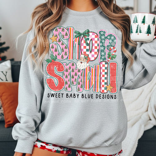 Shop small-  Christmas- custom business name - PNG file- Digital Download