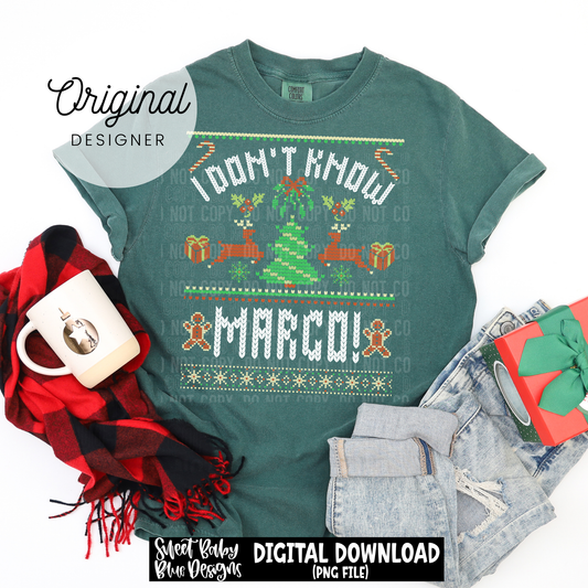 I don't know Marg - Christmas - 2025 - PNG file- Digital Download