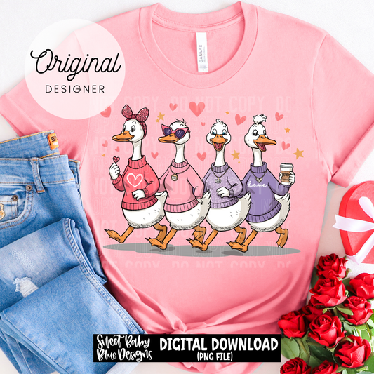 Valentine's Goose - Valentine's Day - 2025 - PNG file- Digital Download