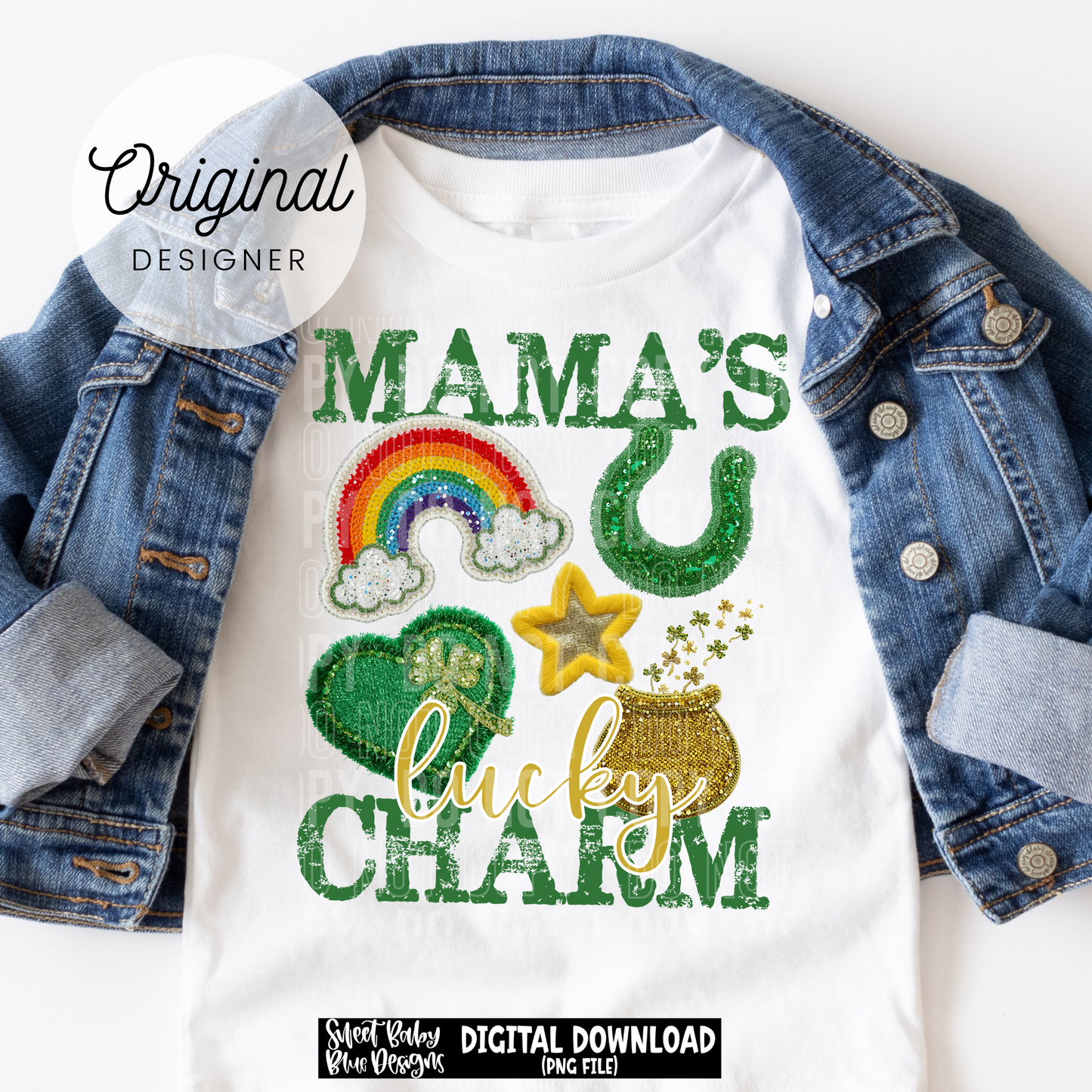 Mama's lucky charm - St. Patrick's Day - 2025 - PNG file- Digital Download