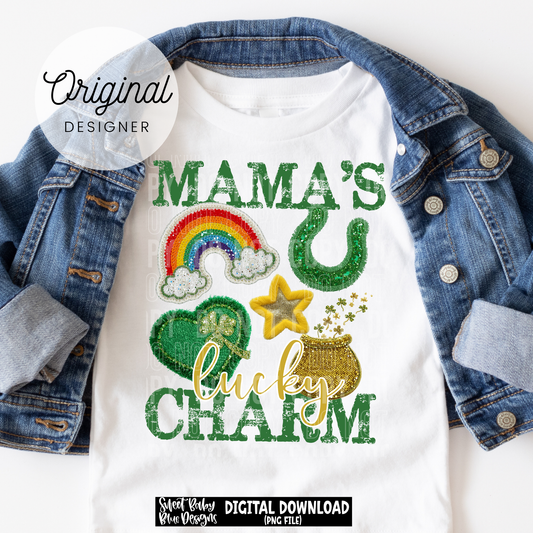 Mama's lucky charm - St. Patrick's Day - 2025 - PNG file- Digital Download