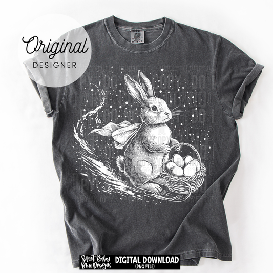Easter Bunny - Splatter- Easter - 2025 - PNG file- Digital Download