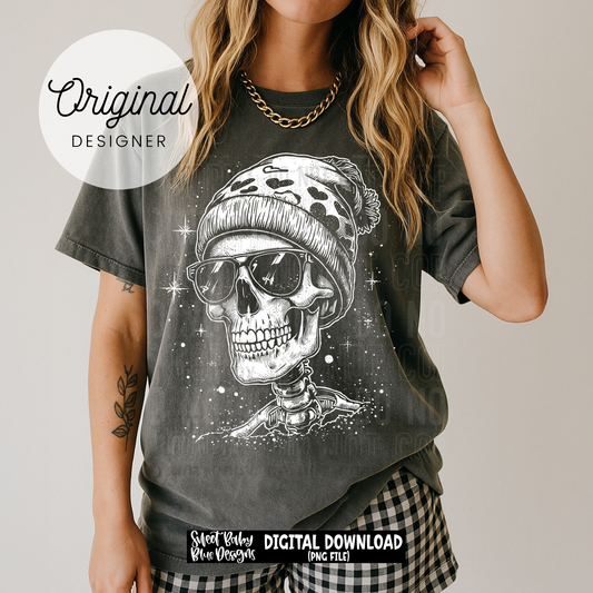 Skeleton - Splatter- Valentine's - 2025 - PNG file- Digital Download