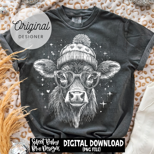 Cow - Splatter- Valentine's - 2025 - PNG file- Digital Download