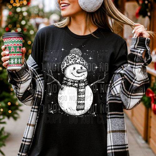 Snowman leopard hat - 10 AVAILABLE ON WEBSITE ONLY- 2025 - PNG file- Digital Download