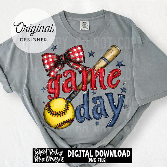 Game Day Softball - 2026 - PNG file- Digital Download