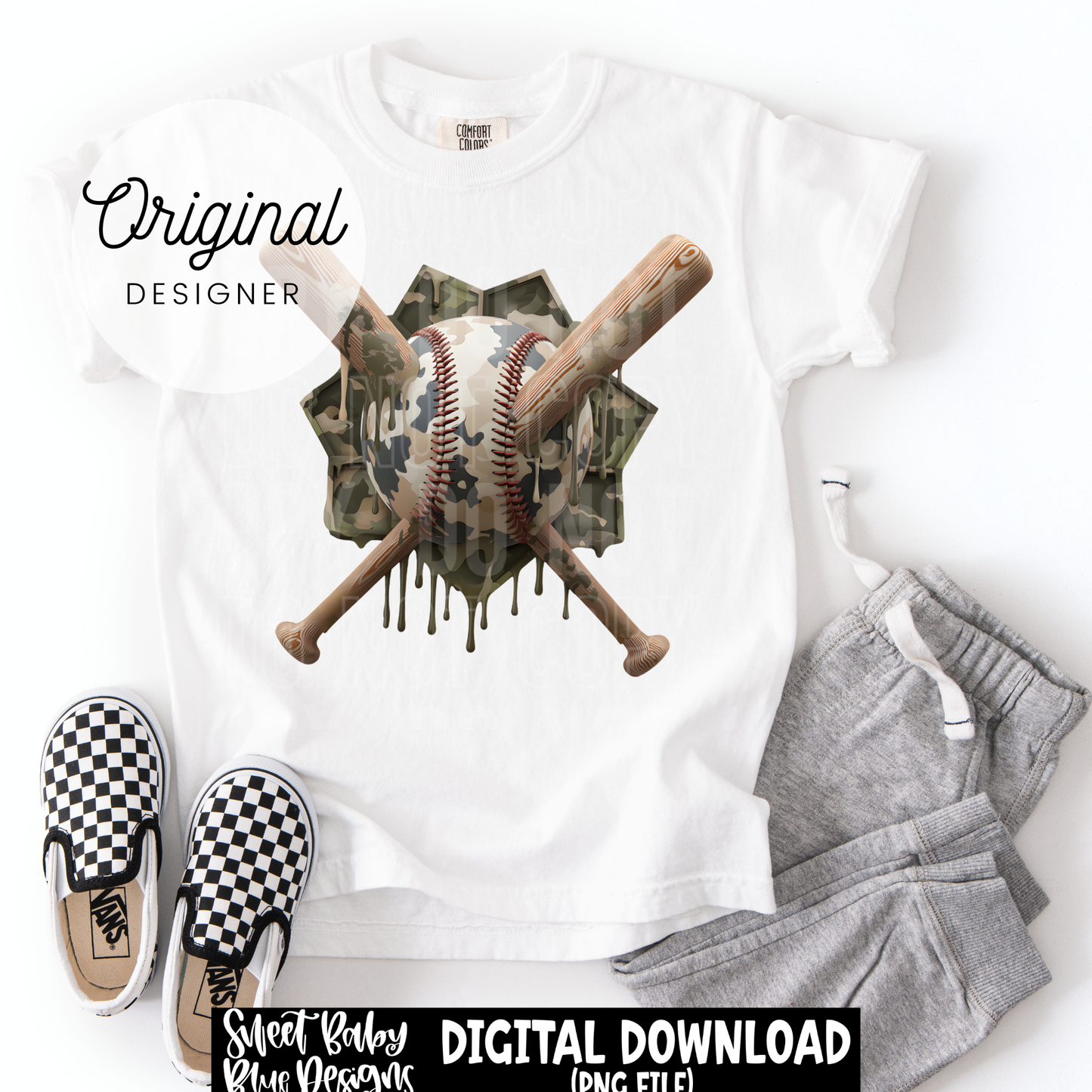Camo Drip Baseball - 2026 - PNG file- Digital Download