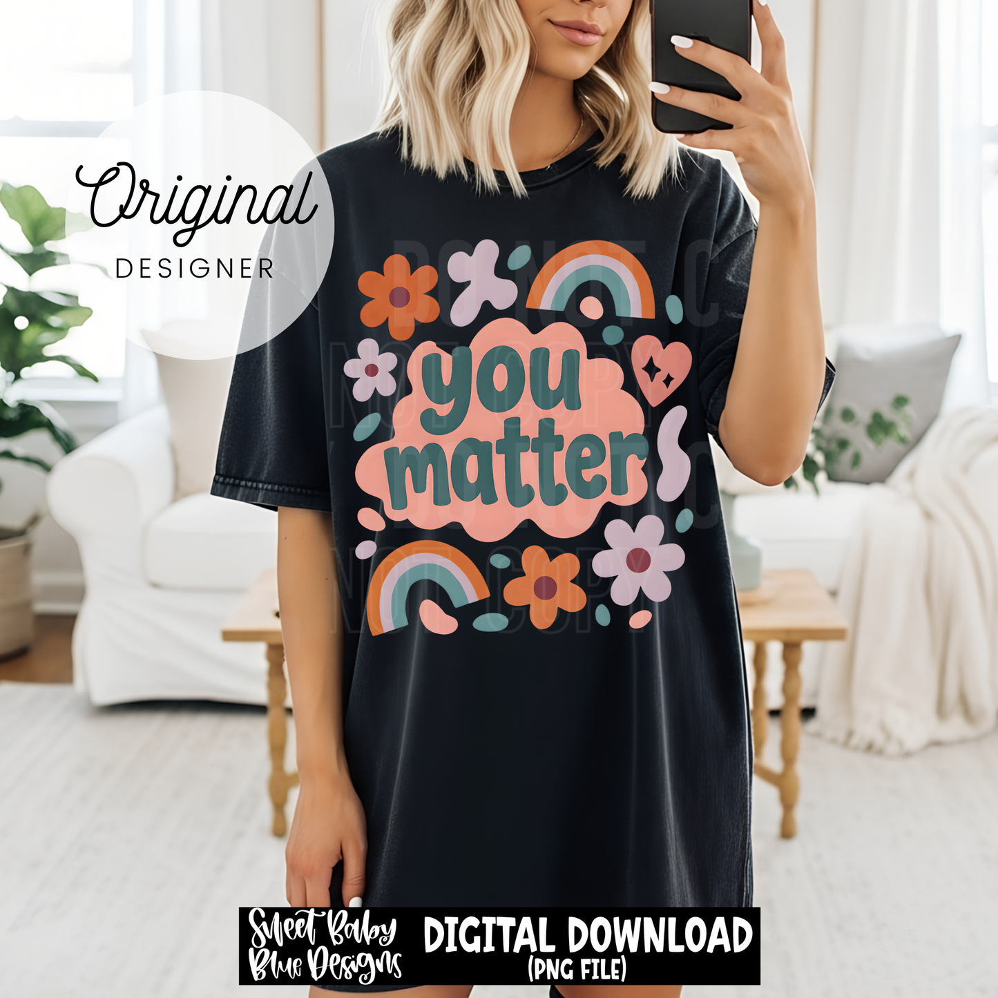 You Matter - Floral - 2026 - PNG file- Digital Download