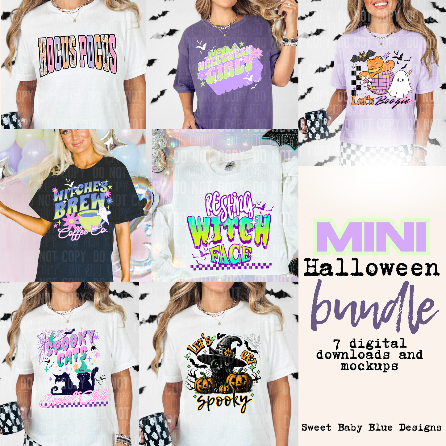 Mini Halloween bundle- 7 digital downloads - 2025 - PNG file- Digital Download