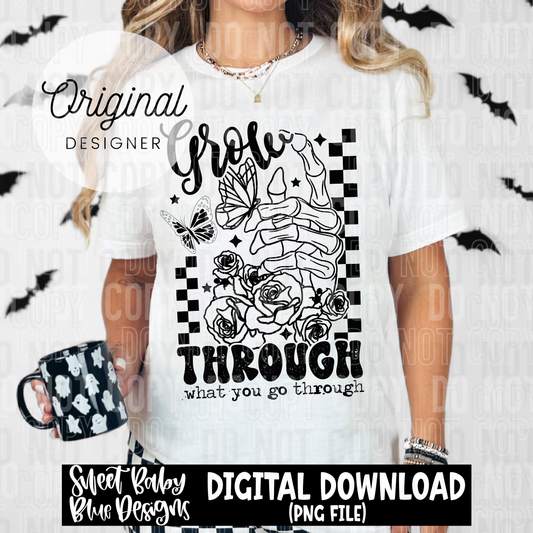 Grow through what you go through - 2025 - PNG file- Digital Download