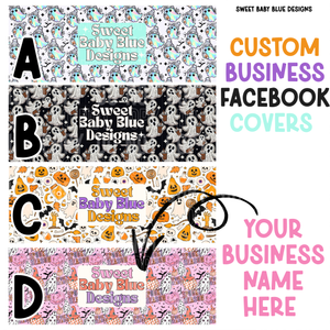 Halloween FB cover - Custom business name - PNG file- Digital Download