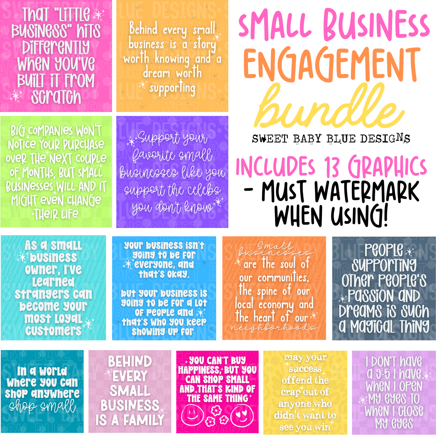 Small Business Engagement Bundle - Interactive post- 2026- PNG file- Digital Download